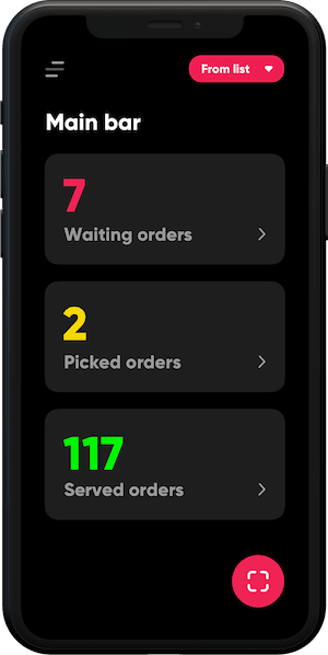 Ontapp Business App on incoming orders
